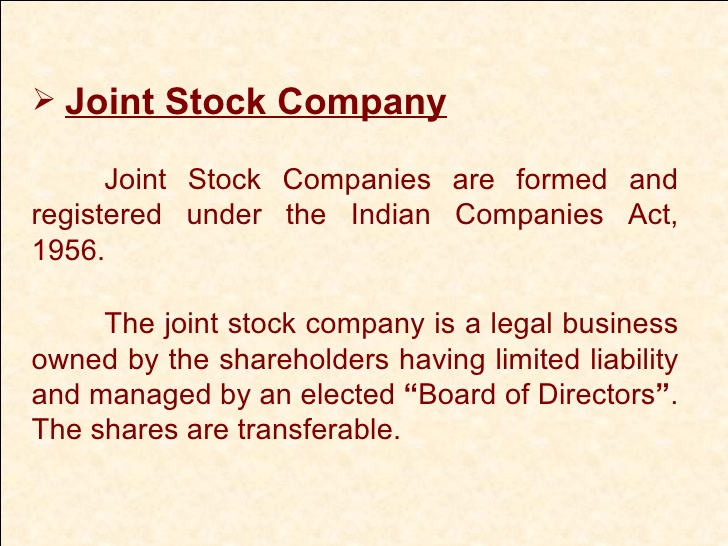 ppt on joint stock company